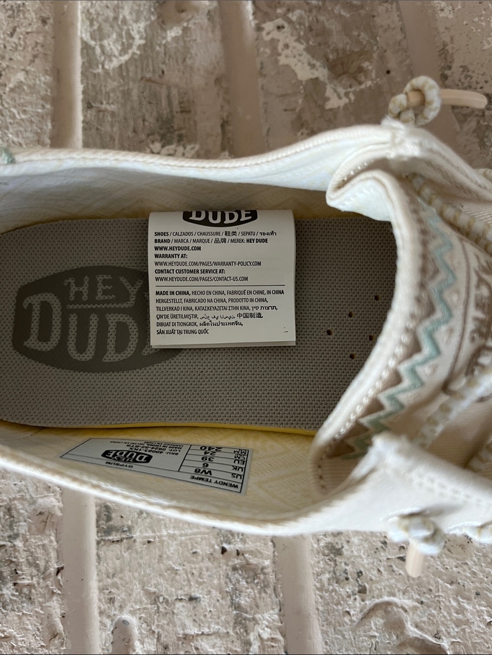 🆕 Hey Dude Women's Wendy Tempe Casual Shoes - Gypsum - Size 8 NWOT - Picture 12 of 12